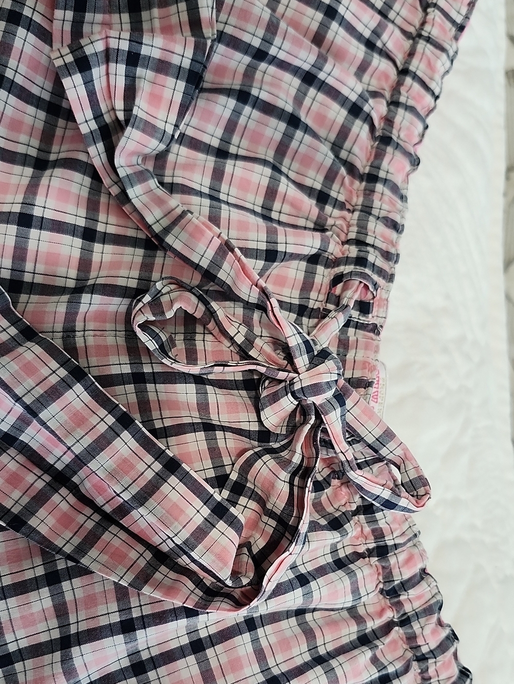 Vintage Victoria's Secret Pink Boxer Short Plaid Ruffle Size Small - Picture 2 of 10